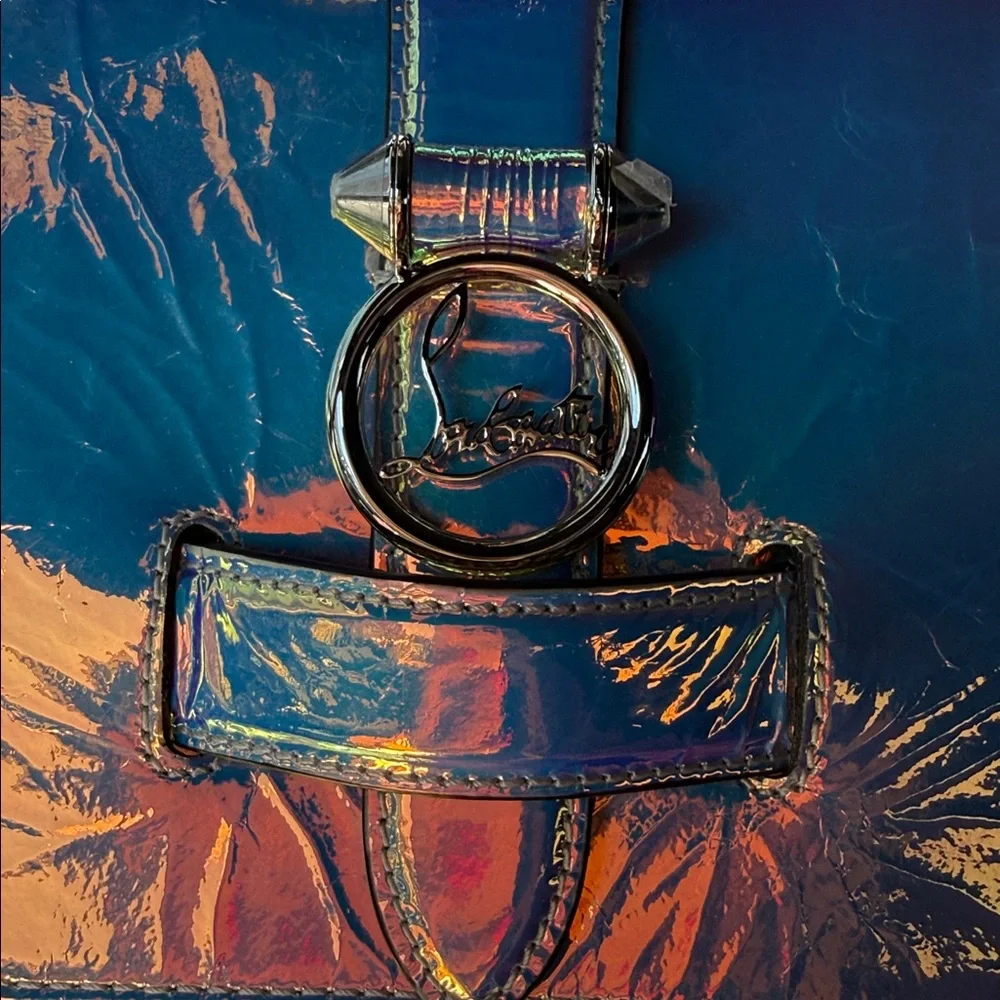 CHRISTIAN LOUBOUTIN
Rubylou Metallic Iridescent Leather Shoulder Dust Bag COA - Picture 10 of 17